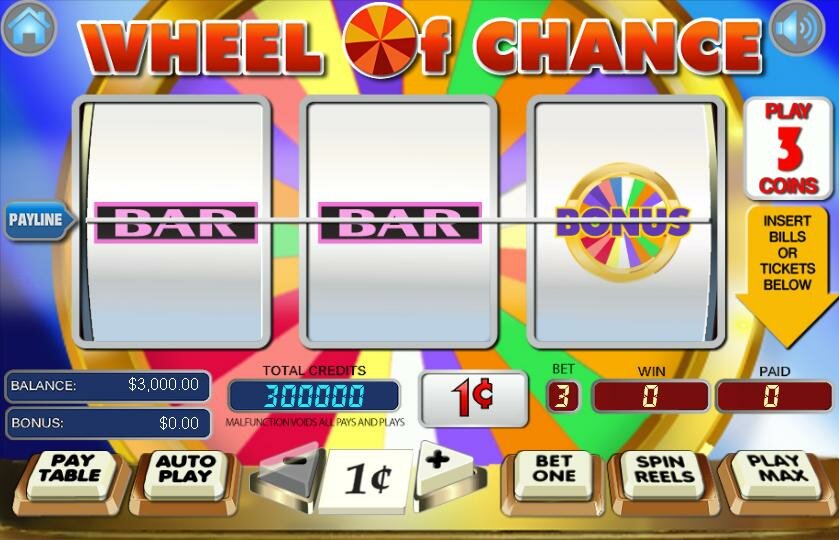 Wheel of Chance Video Slot