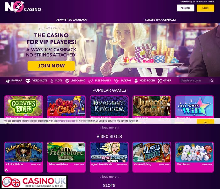 No Bonus Casino software